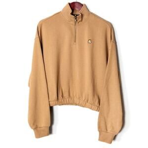 Teddy Fresh Oversized Pullover Tan Size XL Playful Streetwear Y2K NWT